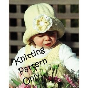 CH18E Garden Party Had for Baby Knitting Pattern